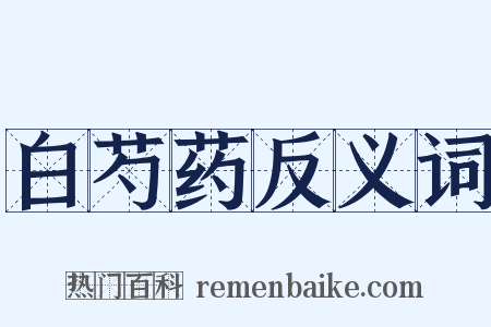 白芍药反义词是什么意思的图片